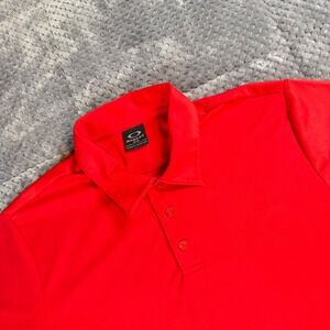 Oakley Mens Short Sleeve Performance Polo Shirt Red Size M Golf Athletic Top